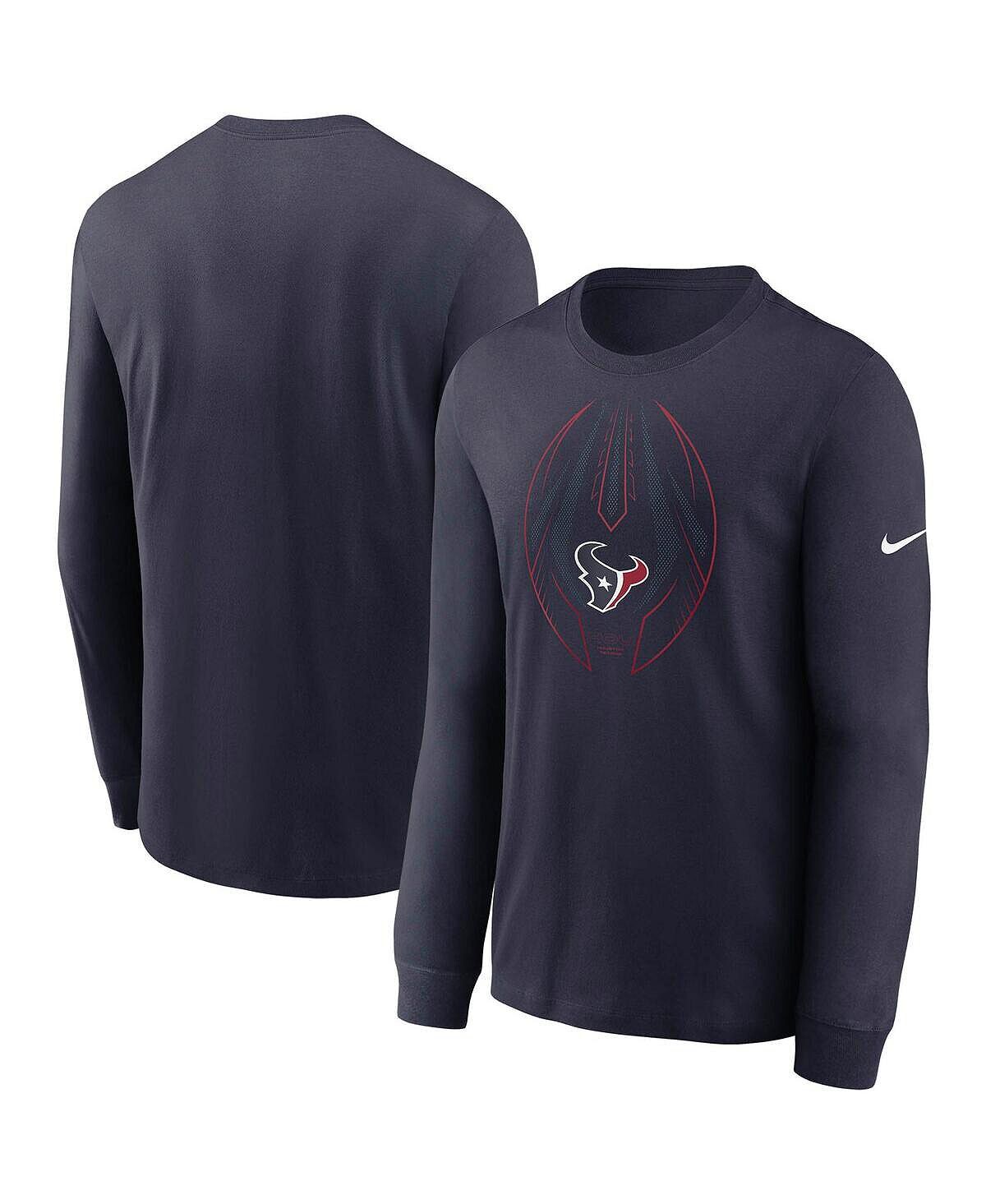 

Мужская темно-синяя футболка с длинным рукавом houston texans legend icon performance Nike, синий