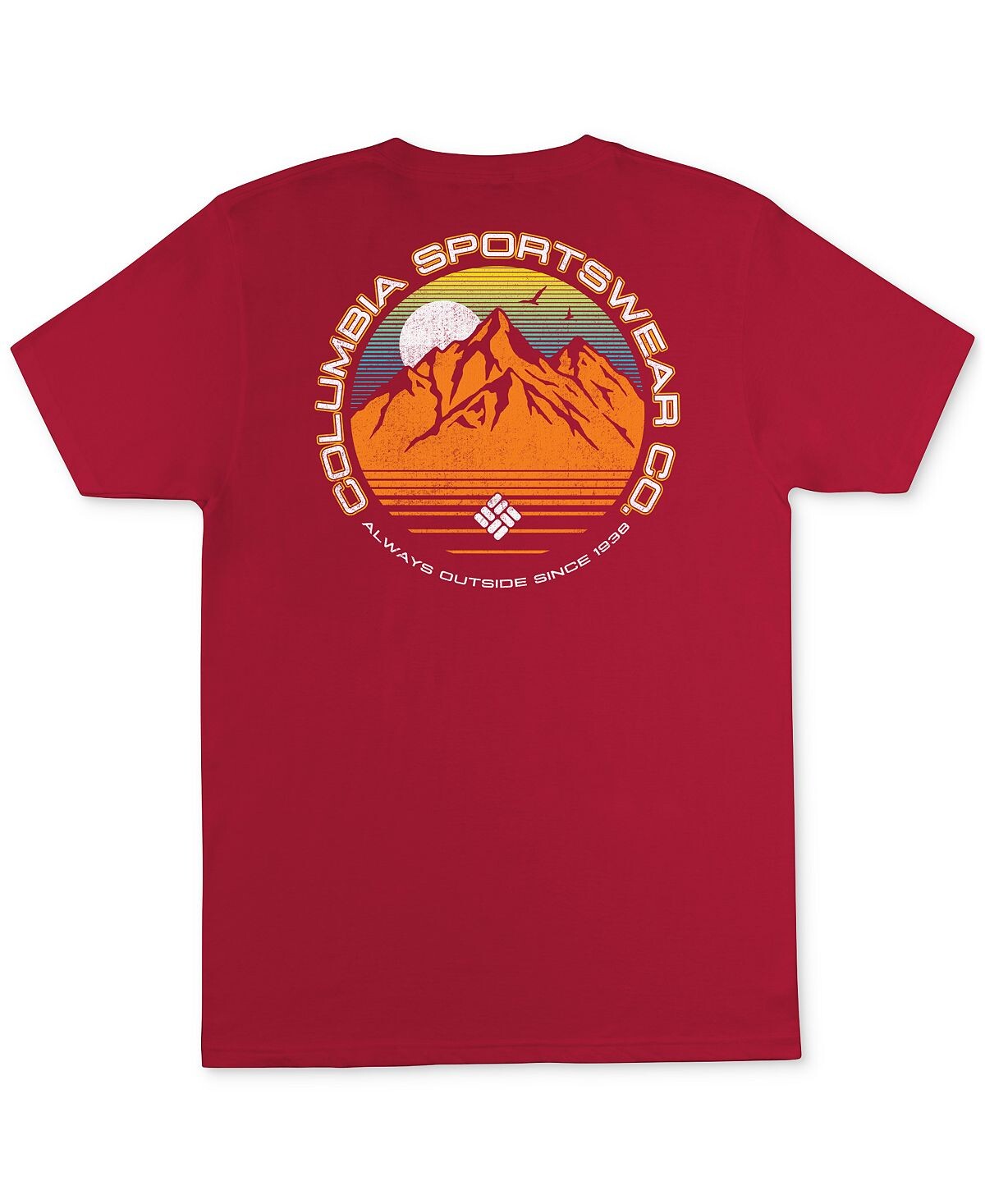 

Мужская классическая футболка с логотипом mountainscape logo Columbia, мульти, Красный