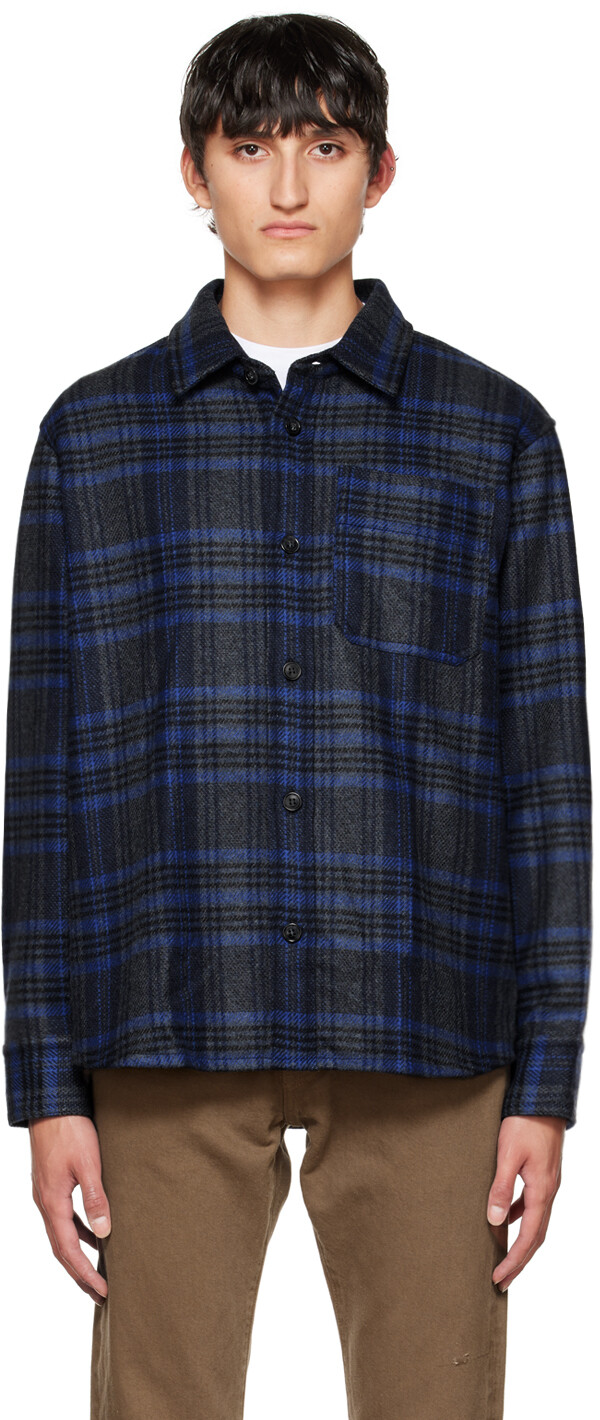

Сине-серая рубашка Basile A.P.C.