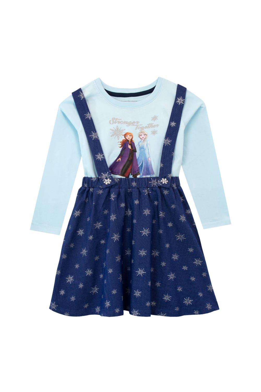 Комплект из футболки и сарафана Frozen Disney, синий