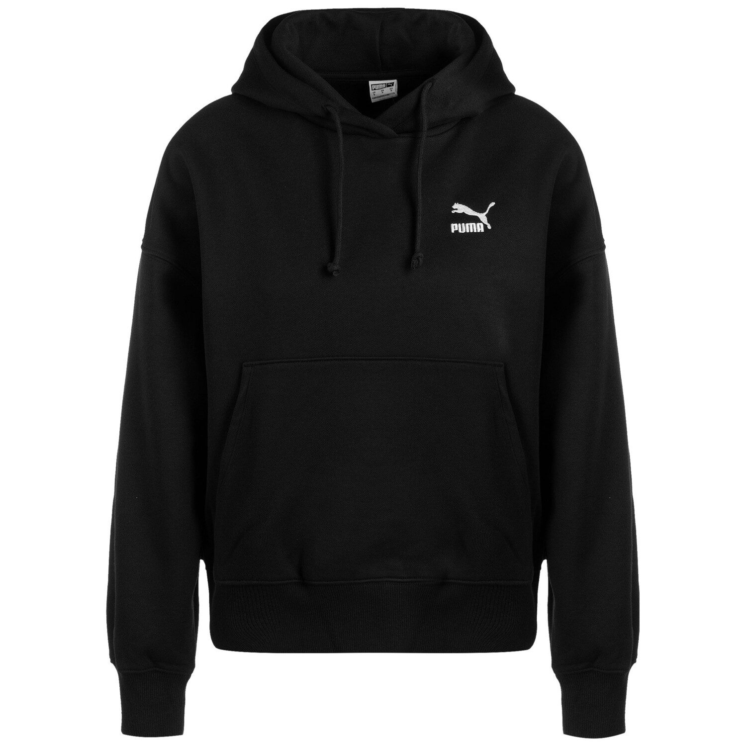 Толстовка Puma Kapuzenpullover Classics Oversized, черный цена и фото