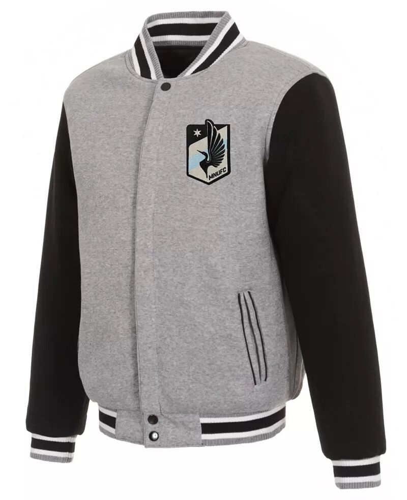 цена Черная двусторонняя флисовая куртка Jh Design Minnesota United FC