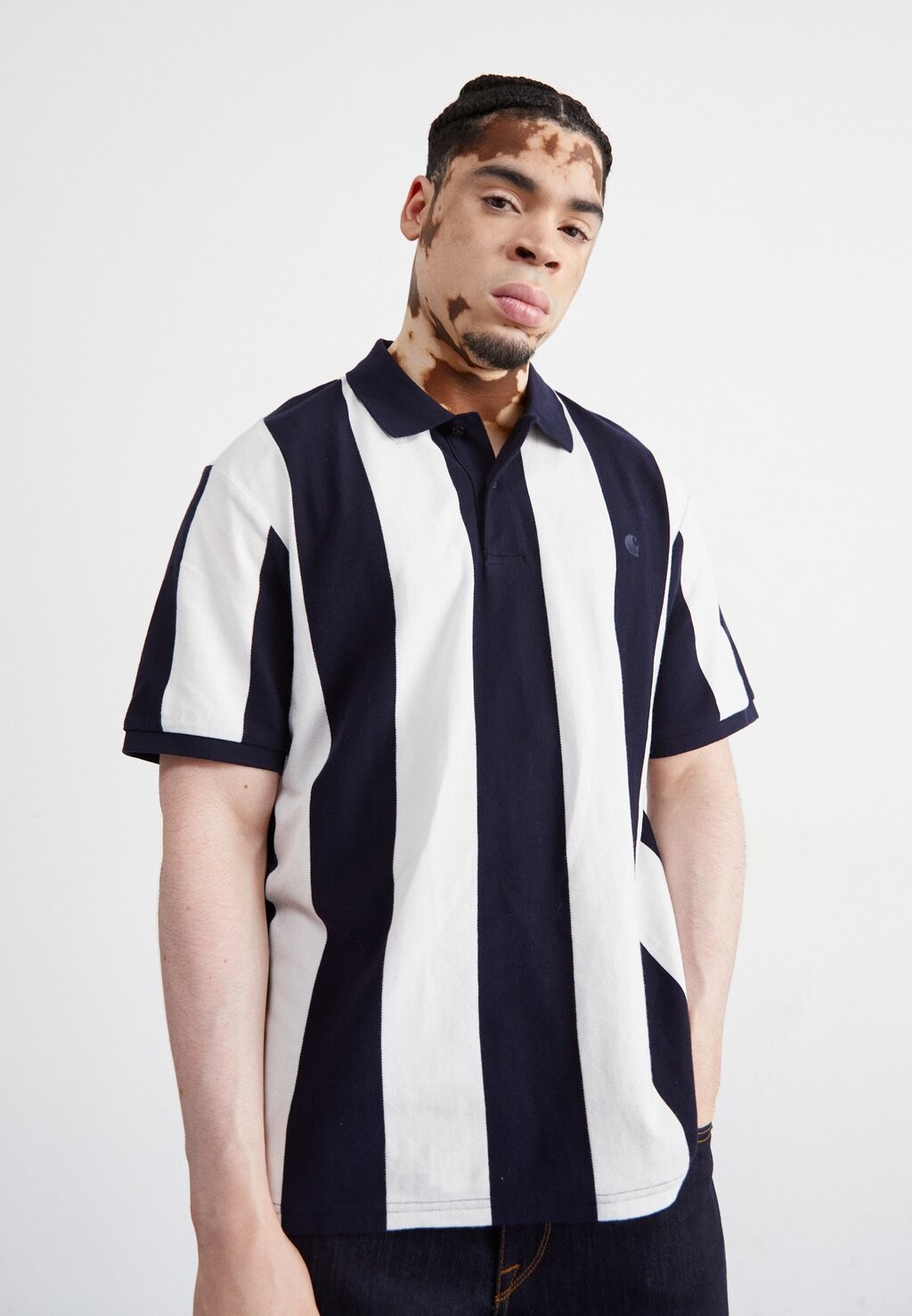 

Рубашка-поло HINTON Carhartt WIP, цвет hinton stripe/dark navy
