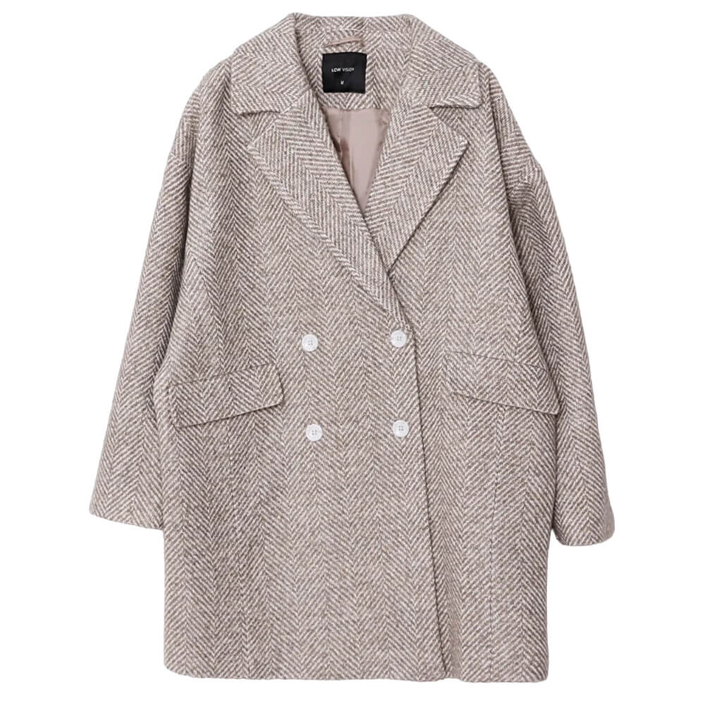 

Пальто LCW Vision Double Breasted Collar Patterned, бежевый меланж