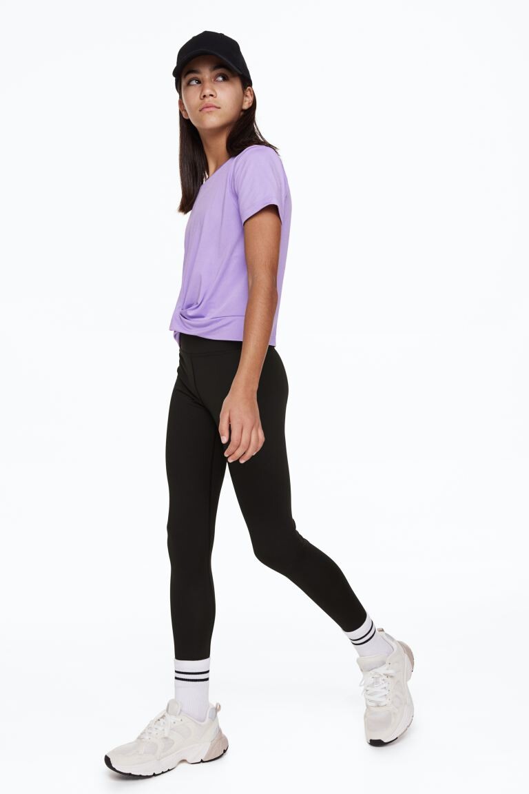 

Спортивный комплект DryMove из 2 предметов H&M, светло-фиолетовый/черный