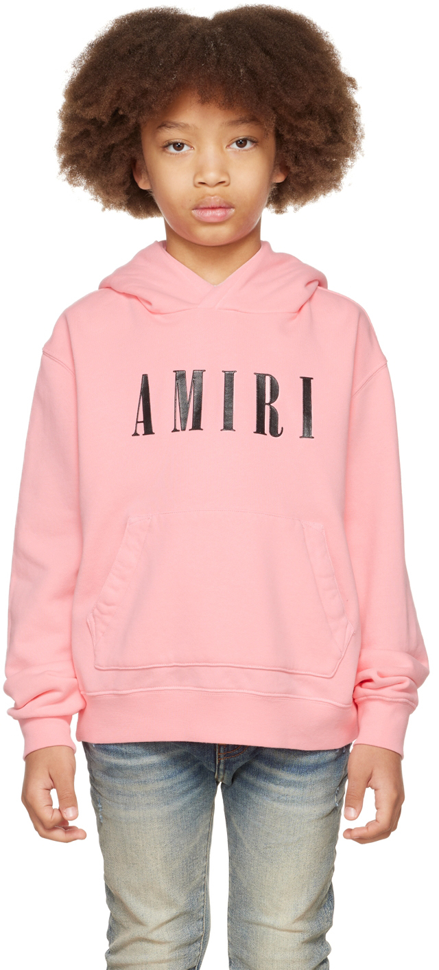 Детская розовая толстовка с логотипом AMIRI