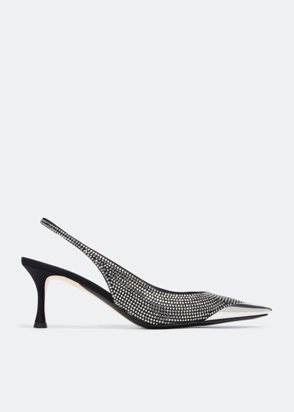 

Туфли NO.21 Crystal-embellished sling-back pumps, черный