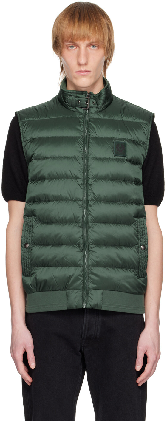 

Зеленая тональная пуховая жилетка Belstaff, Зеленый