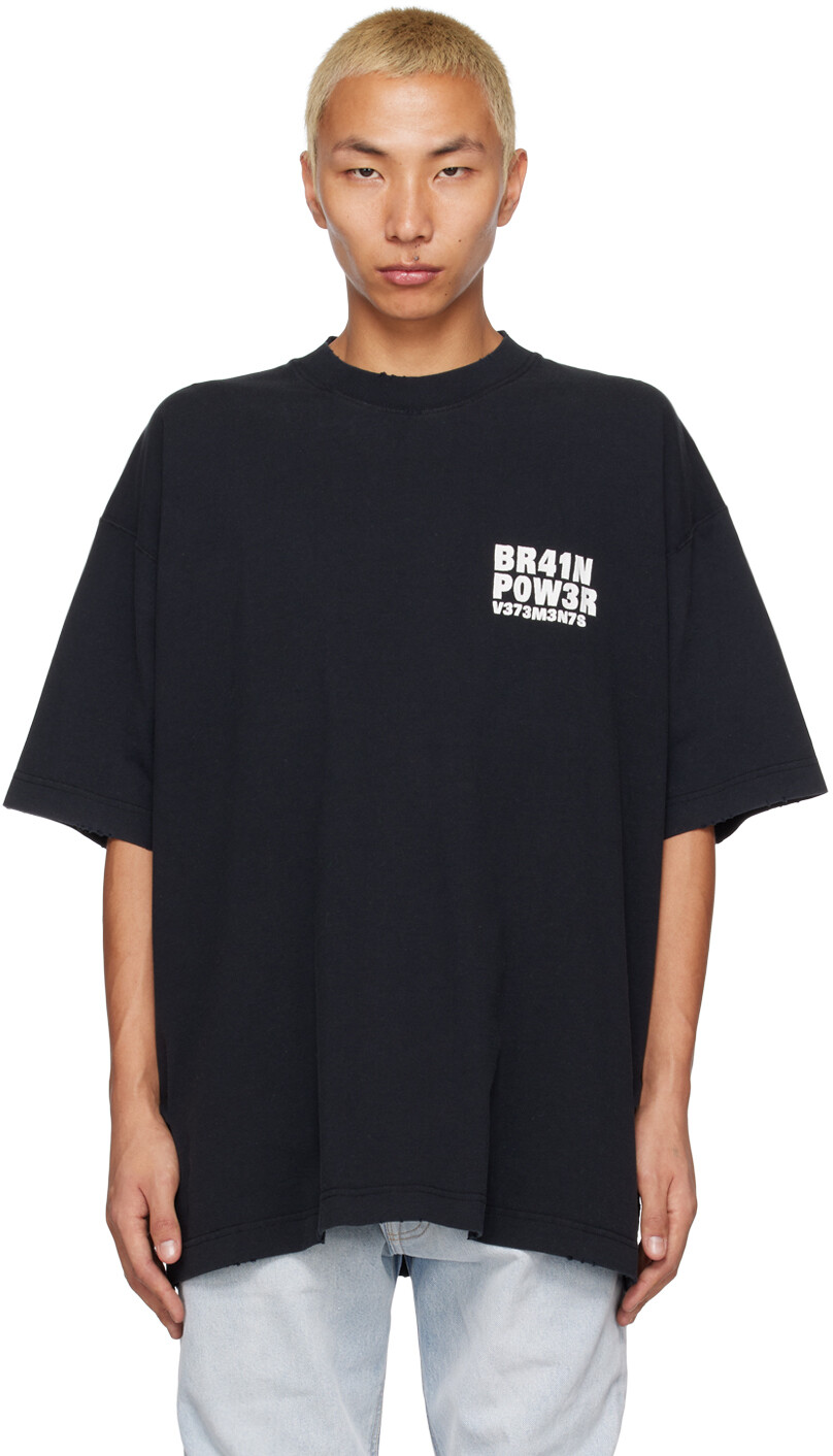 

Черная футболка Brain Power VETEMENTS