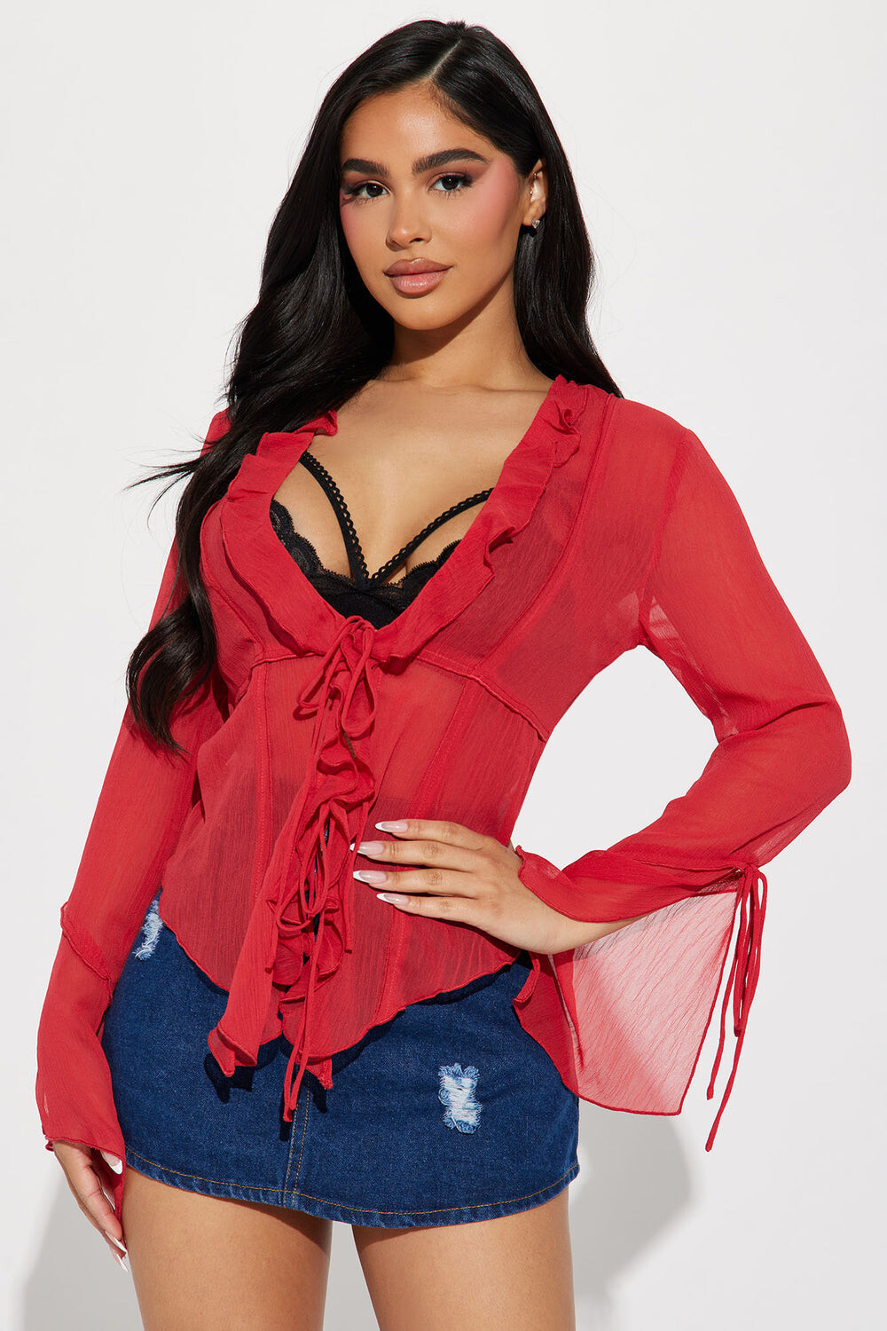 

Блузка Fashion Nova 12864SK, красный