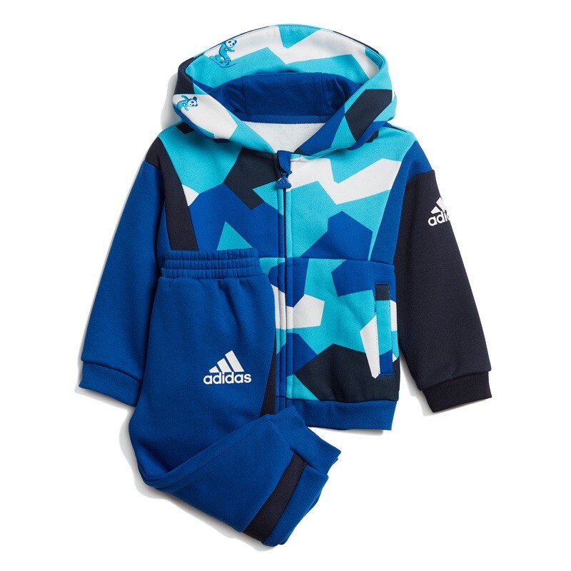 

Детский спортивный комплект Adidas, 2 предмета, синий/мультиколор