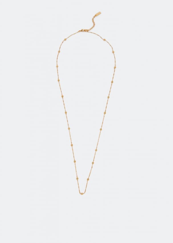 

Ожерелье SAINT LAURENT Ball and intertwined chain long necklace, золотой