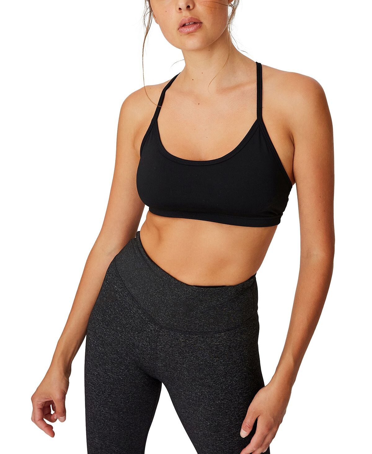 

Женский укороченный топ для йоги для тренировок COTTON ON, черный