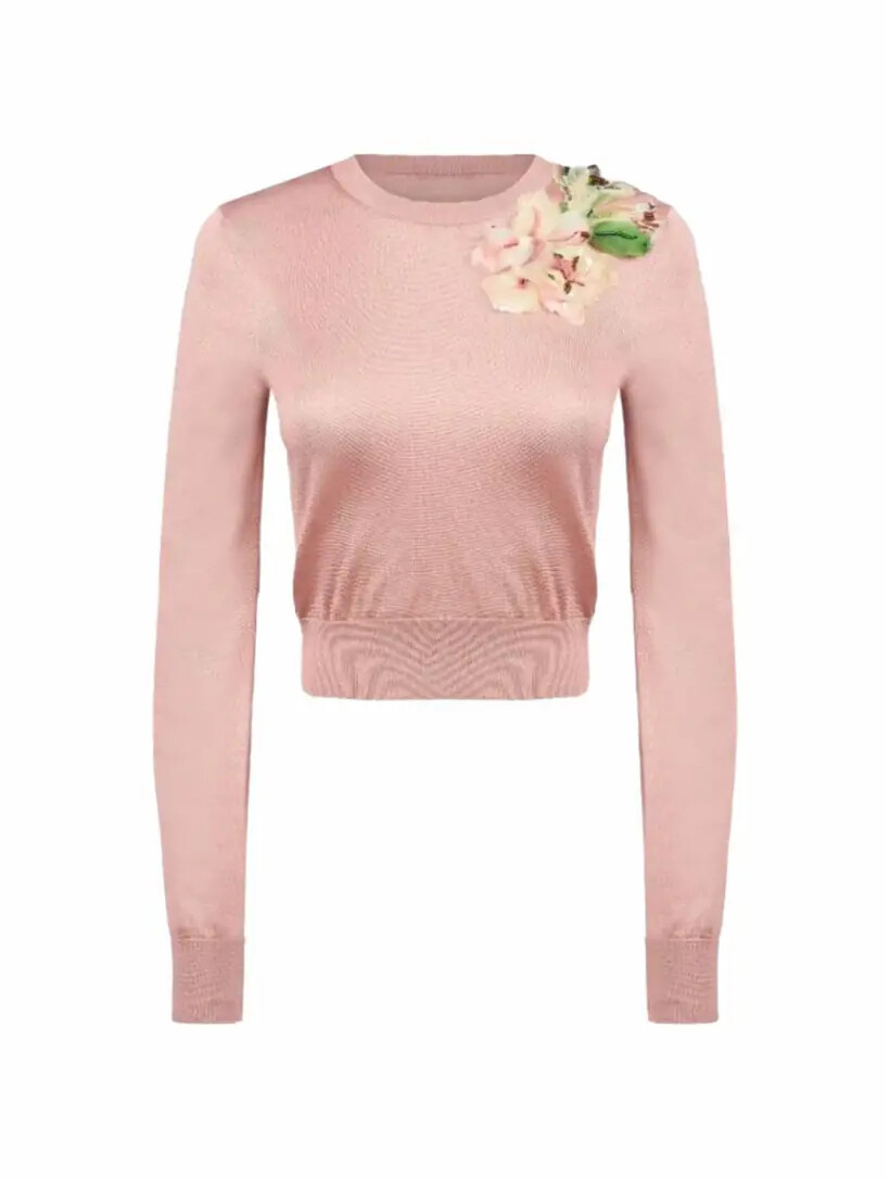 

Шёлковый джемпер с аппликации Dolce&Gabbana