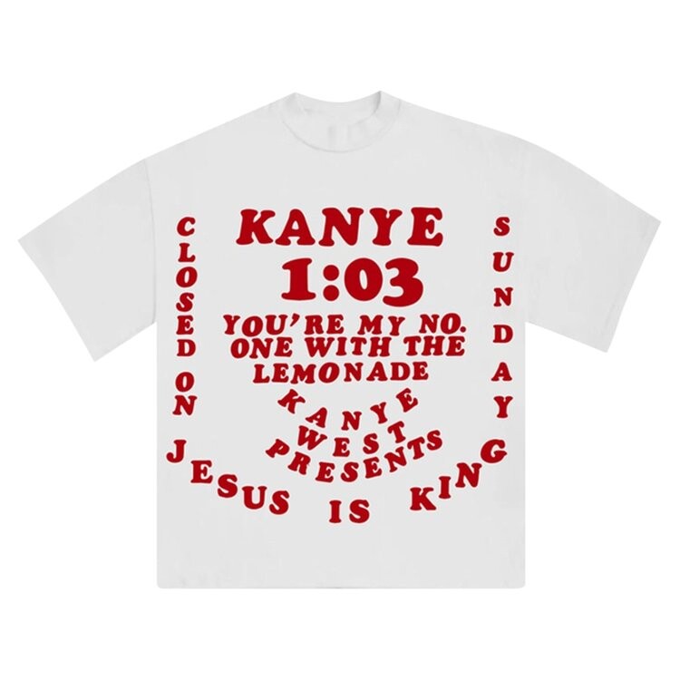 

Футболка Kanye West Sunday Service x Cactus Plant Flea Market Jesus Is King III T-Shirt 'White', белый