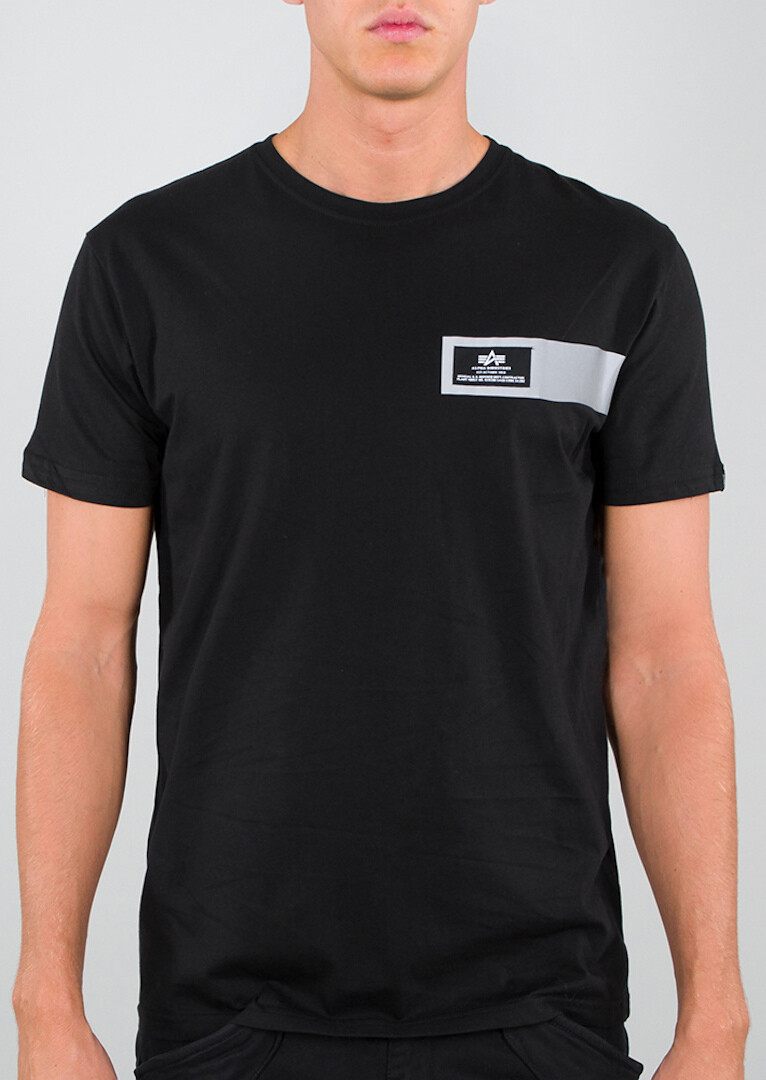 

Футболка Alpha Industries Reflective Stripes, черная