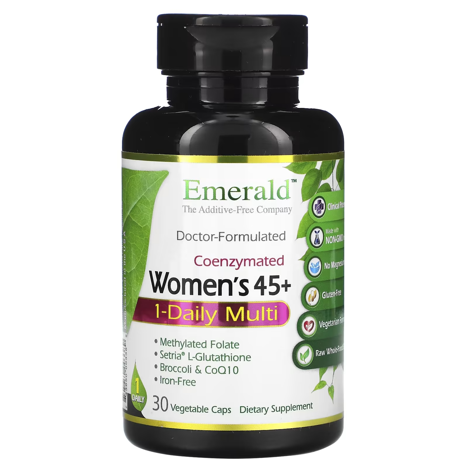 Мультивитаминный Комплекс для Женщин от 45 лет Emerald Laboratories, 30 вегетарианских капсул мультивитаминный комплекс для мужчин emerald laboratories 60 вегетарианских капсул