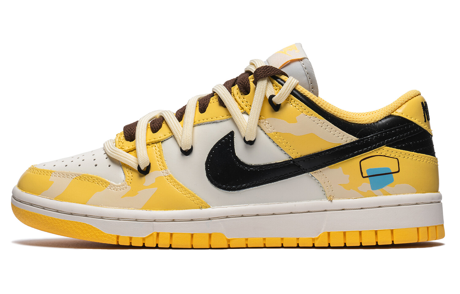 

Кроссовки Nike Dunk Skateboarding Shoes Women's Low-top Black/yellow, желтый