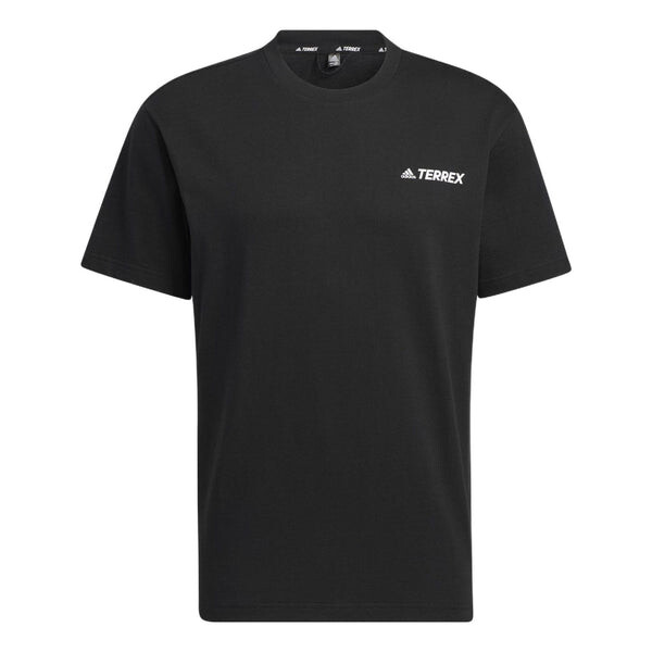 

Футболка Adidas Terrrex U Trx Logo T Round Neck Pullover Outdoor Sports Short Sleeve Couple Style Black, Черный