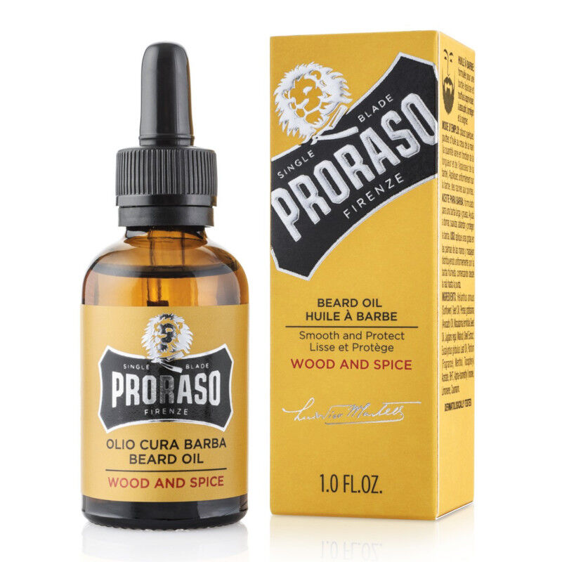 цена Proraso Wood and Spice масло для бороды, 30 мл