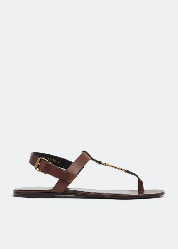 

Сандалии SAINT LAURENT Cassandra sandals, коричневый