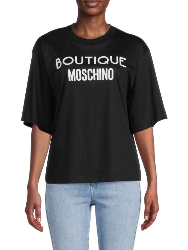 

Футболка maglietta с логотипом Boutique Moschino Black