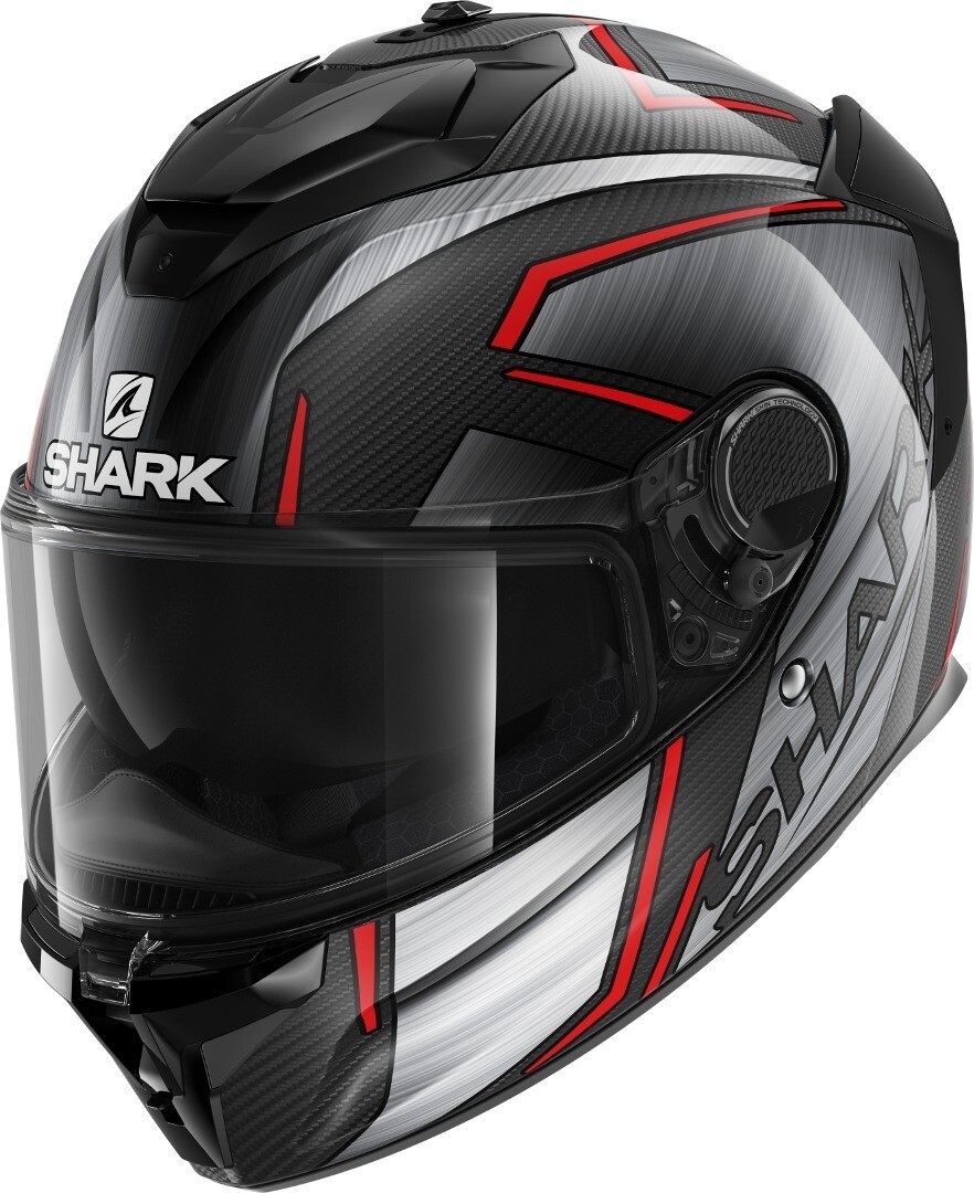 

Shark Spartan GT Carbon Kromium Шлем, черный/красный