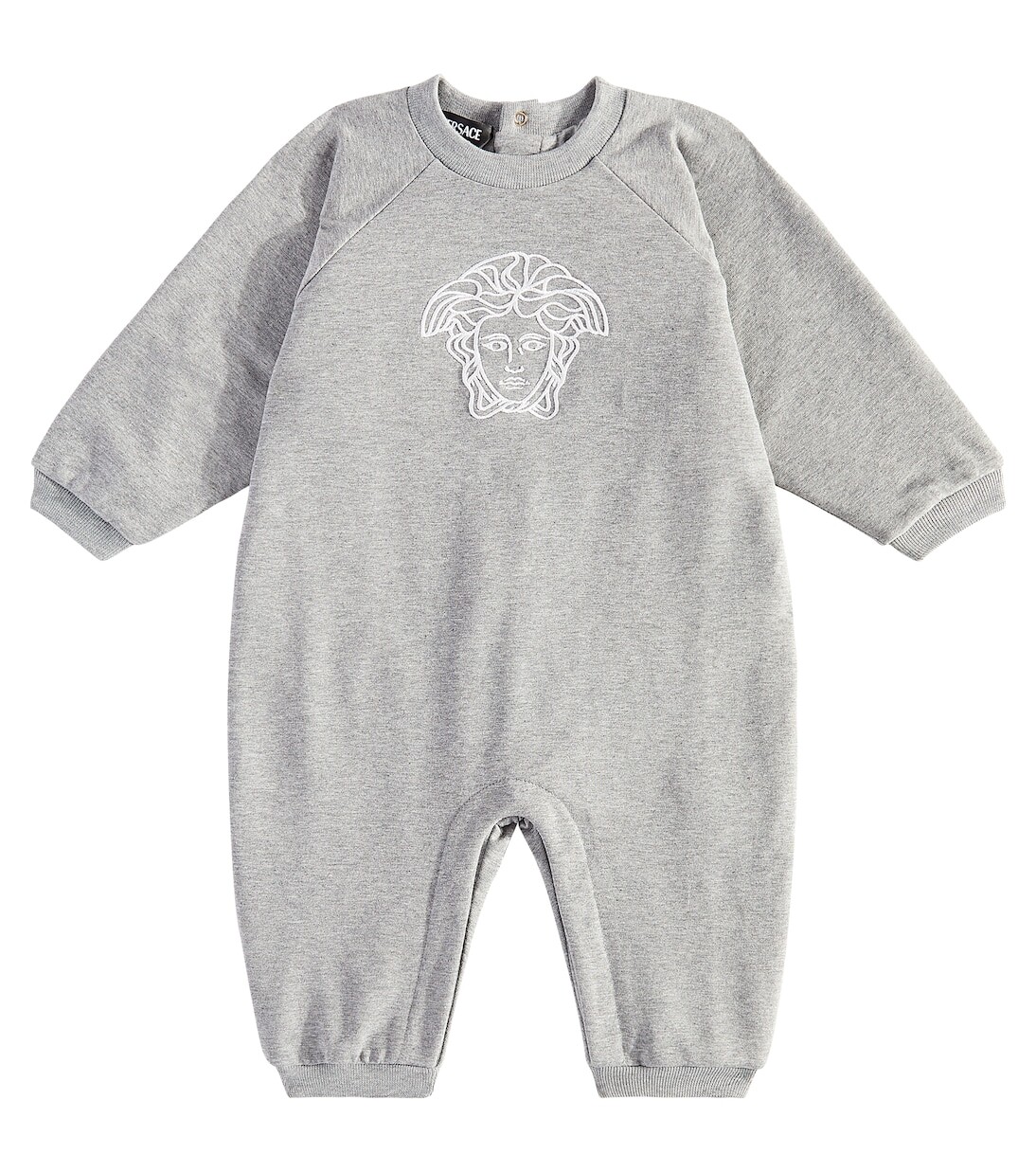 

Комбинезон из хлопкового джерси Baby Medusa Versace, серый