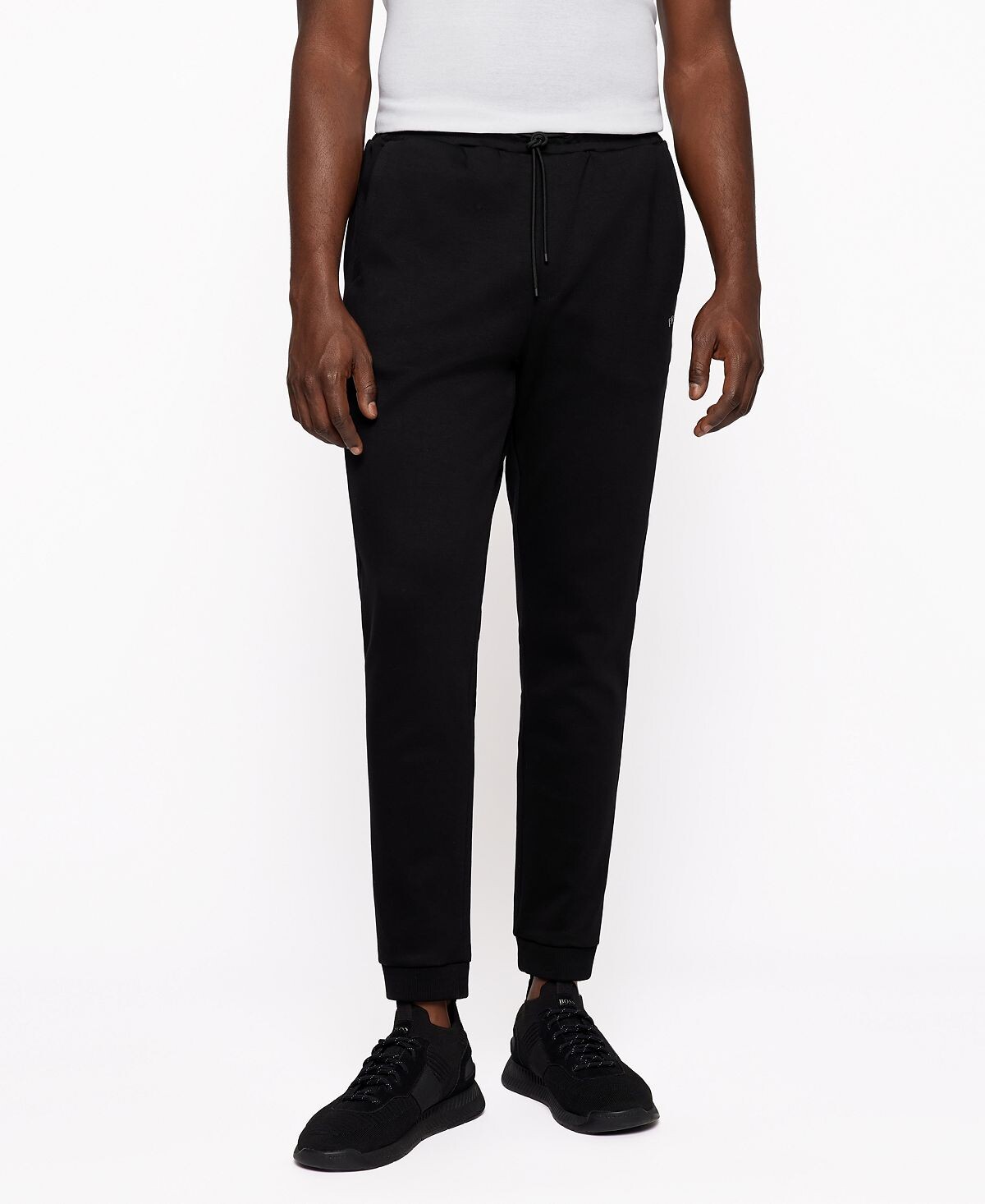 

Мужские хлопковые спортивные штаны boss Hugo Boss, черный