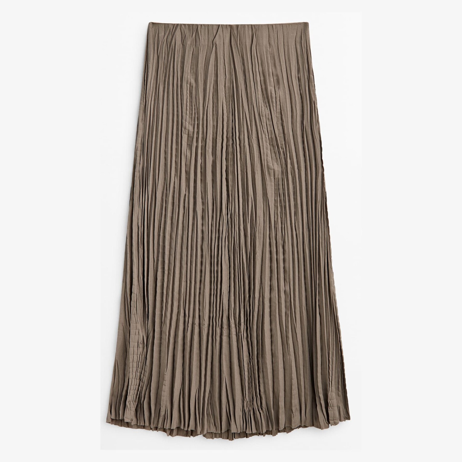 

Юбка Massimo Dutti Pleated Midi, зеленовато-бежевый