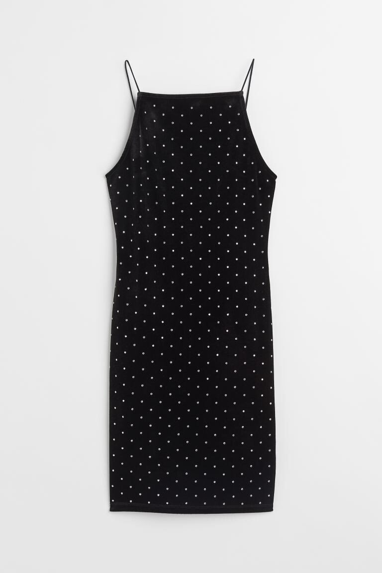 

Приталенное платье H&M, черный/шпильки