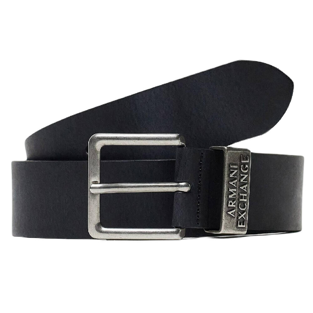 

Ремень Armani Exchange Logo Leather, черный