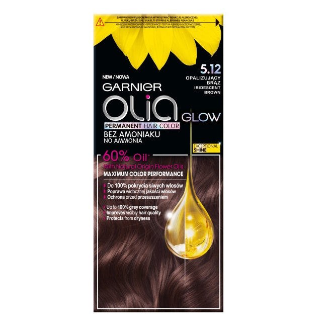 

Garnier Краска для волос Olia Glow без аммиака 5.12 Радужный Коричневый