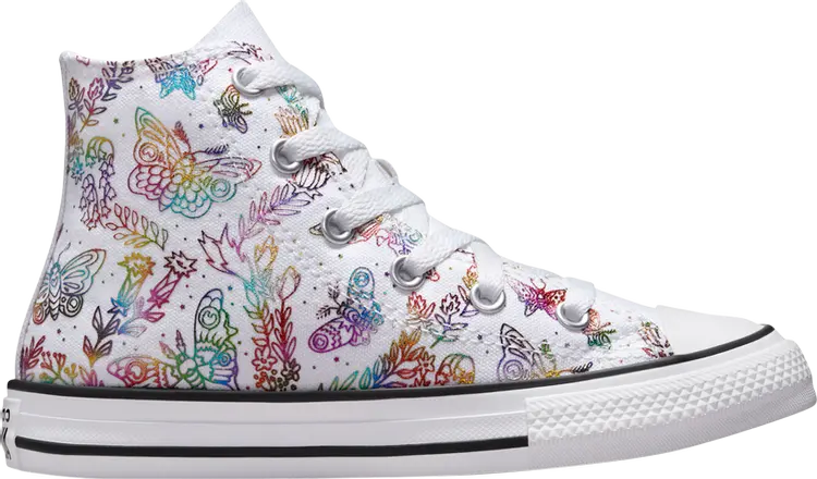 

Кроссовки Converse Chuck Taylor All Star High PS Butterfly Shine, белый