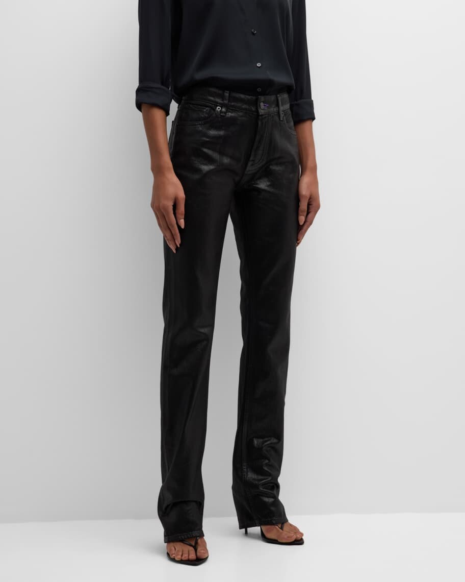 

Джинсы прямого кроя из денима с восковым напылением Shilah Ralph Lauren Collection