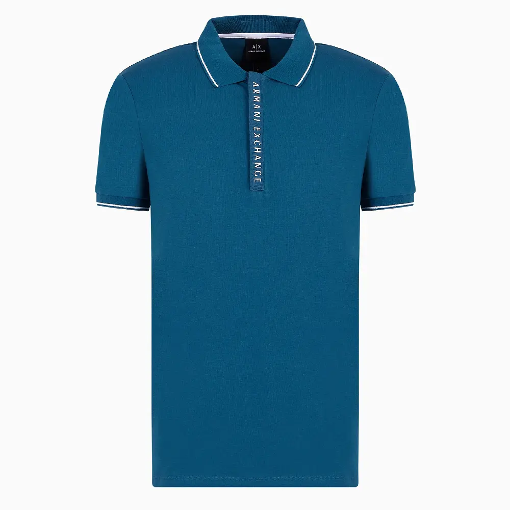

Футболка поло Armani Exchange Slim Fit Stretch Jersey Cotton, синий