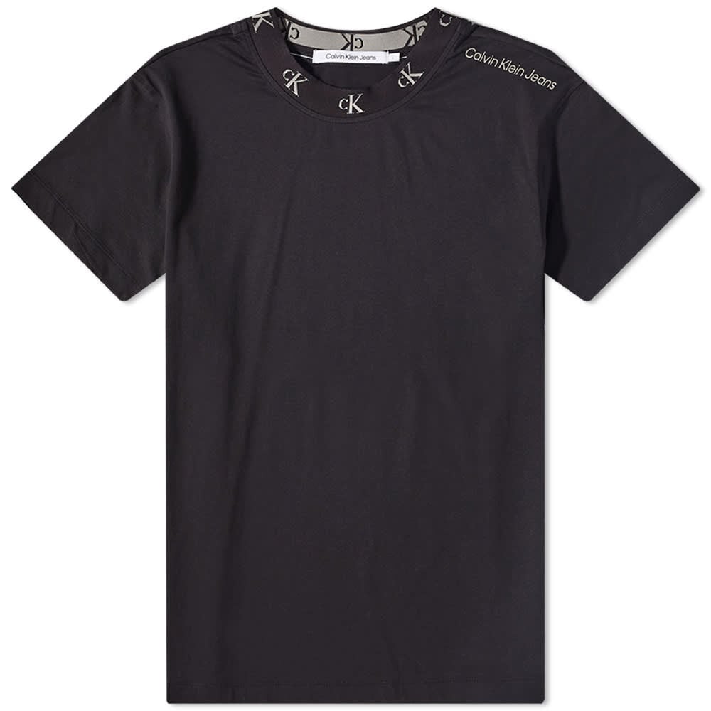 

Футболка Calvin Klein Logo Jacquard Tee, Черный