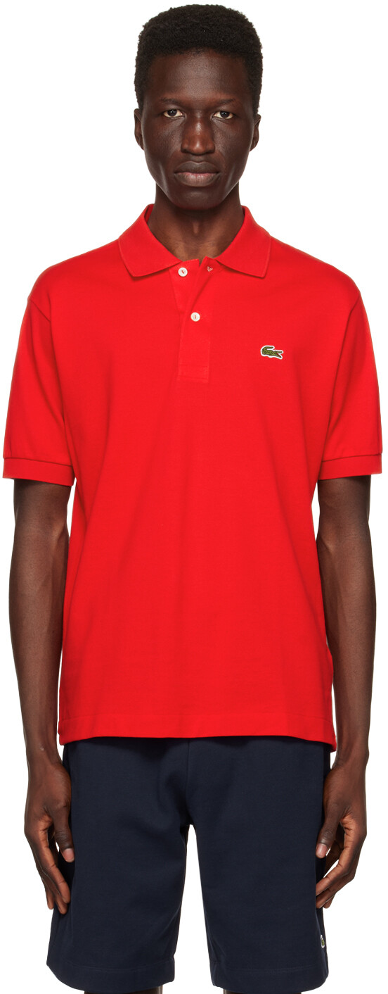 

Красная классическая футболка-поло Lacoste, Красный