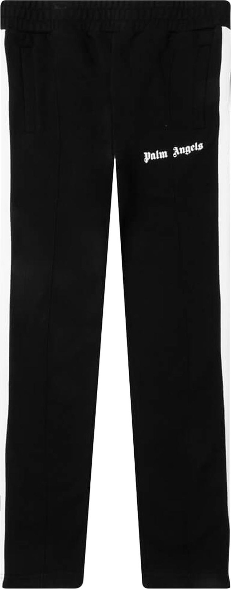 Брюки Palm Angels Fleece Track Pants 'Black/White', черный - фото