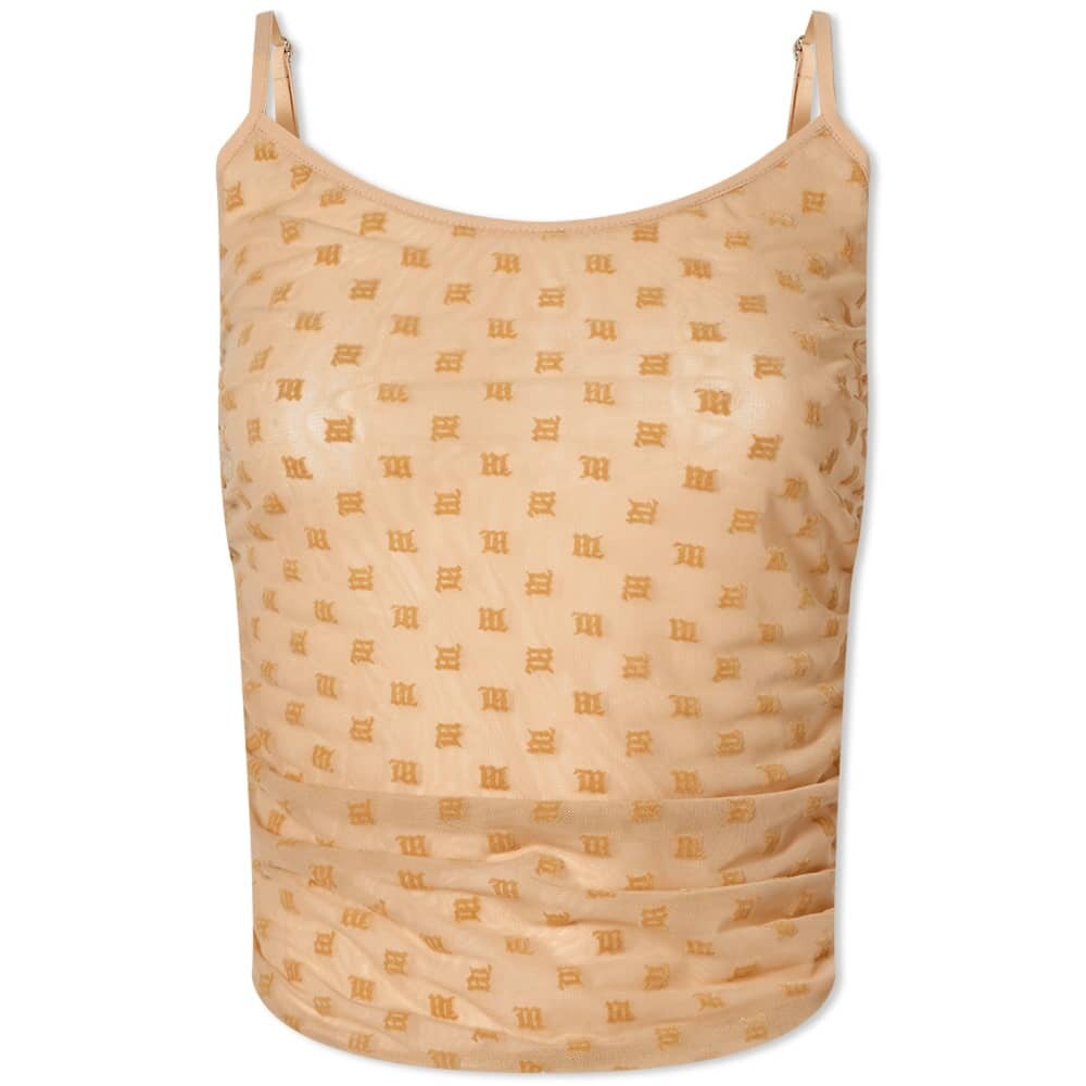 

Топ MISBHV Mesh Monogram Draped Top