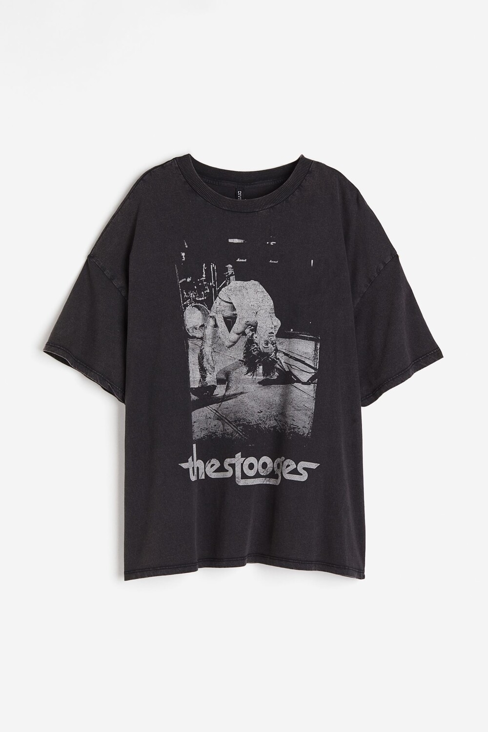 

Футболка H&M Oversized Printed, черный
