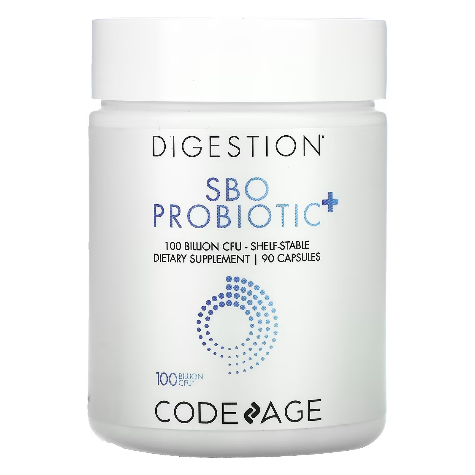Codeage Для пищеварения пробиотик SBO + длительного хранения 100 млрд КОЕ, 90 капсул codeage пробиотик для кожи длительного хранения 50 млрд кое 60 капсул