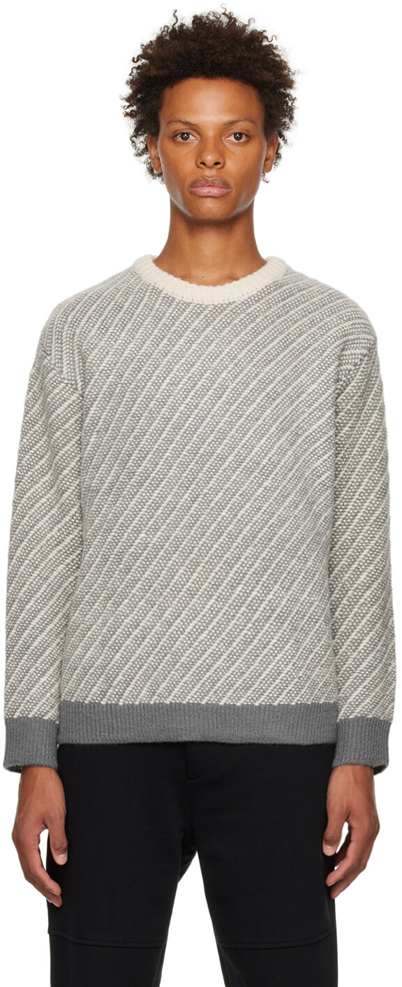 

Серый свитер в полоску Solid Homme