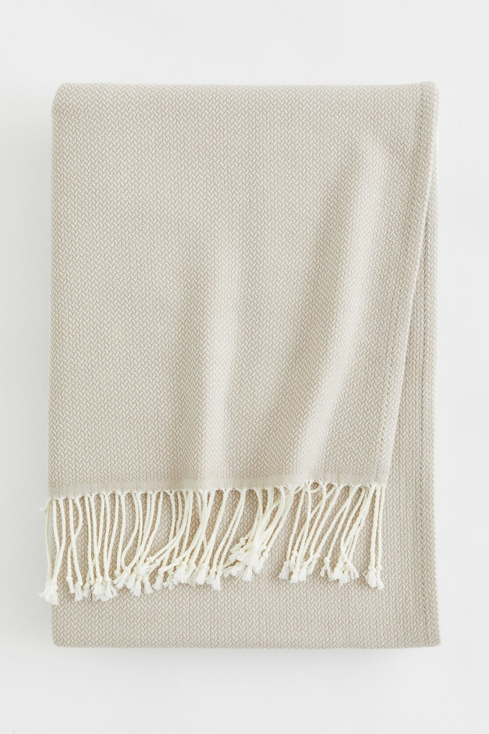 

Плед H&M Home Jacquard-weave, кремовый