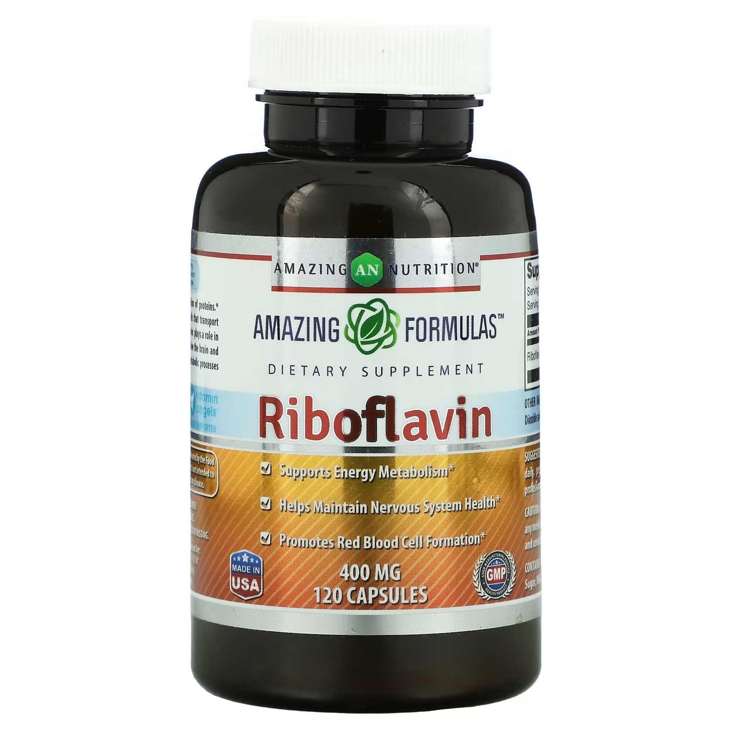 

Amazing Nutrition Рибофлавин 400 мг, 120 капсул