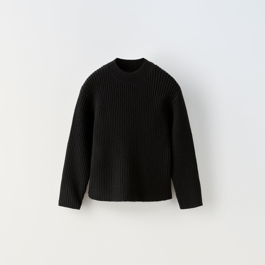 

Свитер для девочки Zara Ribbed Knit, черный