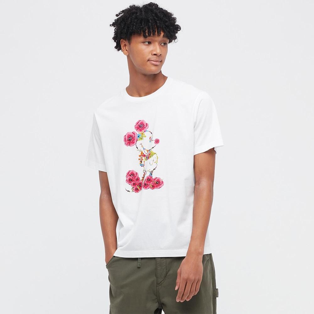 

Футболка с принтом унисекс Uniqlo, белый