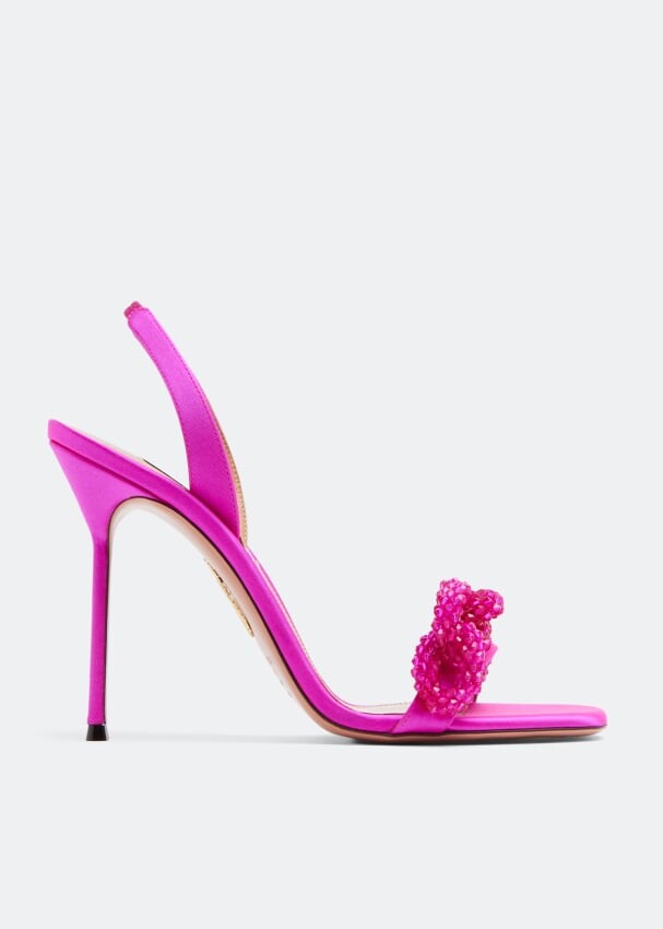 

Сандалии AQUAZZURA Chain of Love 105 sandals, розовый