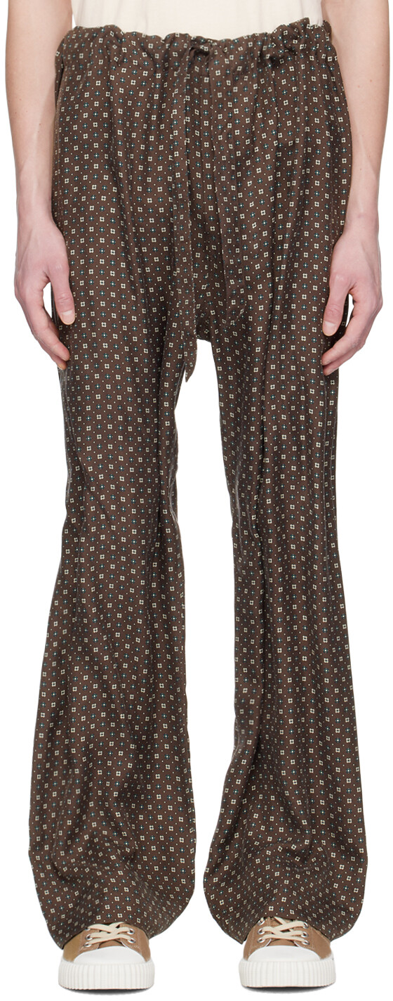 

Коричневые брюки с рисунком Maison Margiela