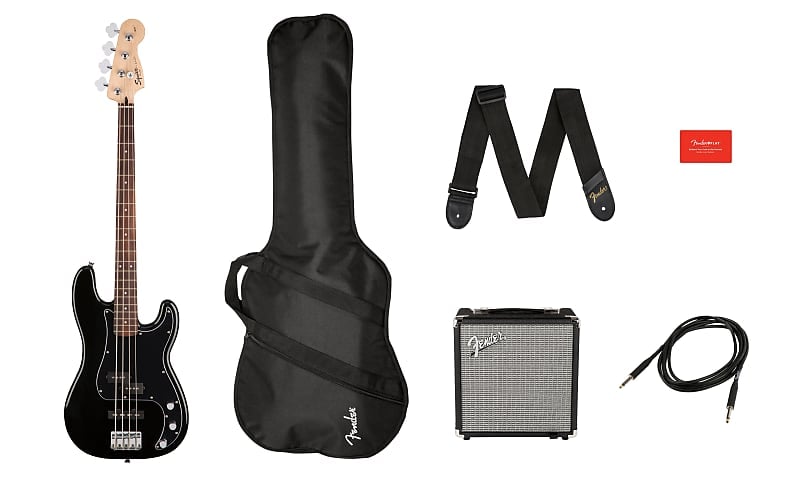 Squier Affinity Series Precision Bass PJ Pack Black - фото